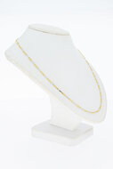 14 Karaat geel gouden Figaro schakelketting - 53 cm