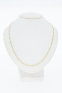 14 Karaat geel gouden Figaro schakelketting - 53 cm