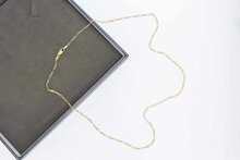 14 Karaat geel gouden Figaro schakelketting - 53 cm