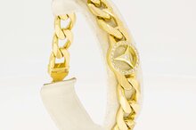 18 Karaat geel gouden Gourmet  armband - 21,4 cm