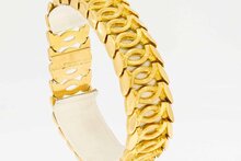 Vintage 18 karaat brede gouden armband - 19,1 cm