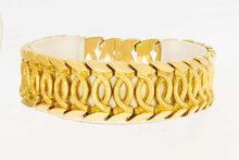 Vintage 18 karaat brede gouden armband - 19,1 cm