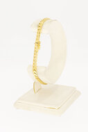 Gewalste 14 Karaat Gourmet armband goud - 19,1  cm
