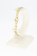 Bicolor 14 Karaat gouden Fantasie armband- 19,9 cm