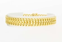 Gevlochten 18 Karaat gouden armband - 19,7 cm