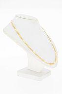14 Karaat gouden Valkoog met plaatjes schakelketting - 51 cm