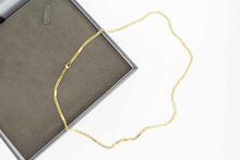 14 Karaat gouden Valkoog met plaatjes schakelketting - 51 cm