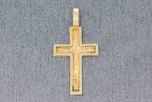 14 Karaat geelgouden Kruis ketting hanger
