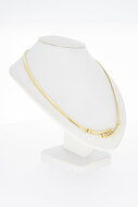 14 Karaat gouden Omega diamant Collier - 45 cm