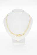 14 Karaat gouden Omega diamant Collier - 45 cm