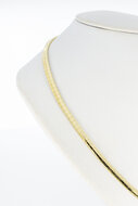 14 Karaat gouden Omega diamant Collier - 45 cm