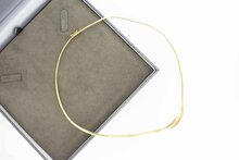 14 Karaat gouden Omega diamant Collier - 45 cm
