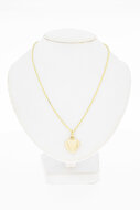 14 Karaat gouden Ketting Bedel hanger - Hartje - 1,5 cm