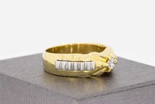14 Karaat bicolor gouden Statement ring met Zirkonia - 20 mm