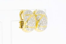 18 Karaat gouden diamant Oorclips - 2 cmOorclips met Diamant (1.4 crt) - 2 cm