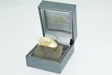 14 Karaat gouden zegelring met bicolor Zegelbed - 19,8 mm
