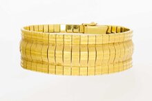 18 Karaat gouden Plaatjes armband - 18,9 cm