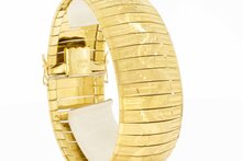 Brede 18 Karaat Vintage gouden armband - 19,5 cm