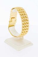 18 Karaat geel gouden brede Spijltjes armband - 20,5 cm