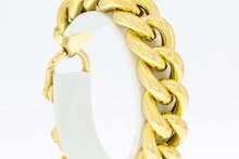 18 Karaat gouden brede Gourmet armband - 19,8 cm