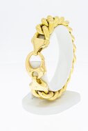 18 Karaat gouden brede Gourmet armband - 19,8 cm