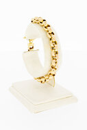14 Karaat gouden Jasseron armband - 19,2 cm