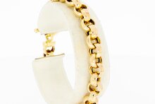 14 Karaat gouden Jasseron armband - 19,2 cm