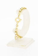 14 Karaat gouden Jasseron schakelarmband - 21,2 cm