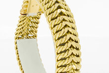 18 Karaat geel gouden gevlochten armband - 20,6 cm