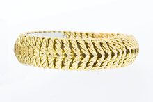 18 Karaat geel gouden gevlochten armband - 20,6 cm