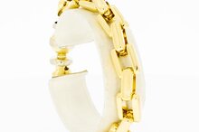 18 Karaat bicolor gouden Anker armband - 19,8 cm