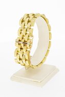 14 Karaat gouden brede Tank Staafjes armband- 20,3 cm