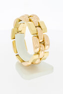 18 Karaat gouden brede Tank armband - 18,2 cm