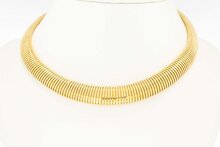 Vintage 18 Karaat gouden rib Collier - 43 cm