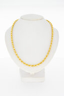 14 Karaat gouden gevlochten Koord ketting - 85 cm