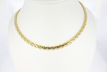 18 karaat bicolor gouden Vossenstaart Collier - 44,6 cm