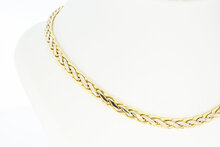 18 karaat bicolor gouden Vossenstaart Collier - 44,6 cm