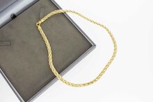 18 karaat bicolor gouden Vossenstaart Collier - 44,6 cm