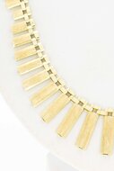 14 Karaat geel gouden Zonnestraal staafjes Collier - 42,8 cm