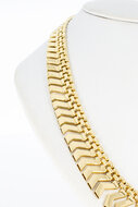 14 karaat gouden zigzag Collier - 43,5 cm