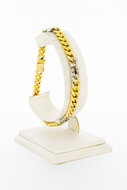 18 Karaat gouden Gourmet armband met Diamant- 21 cm