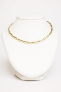 14 karaat Bicolor Gouden Fantasie Collier - 45 cm