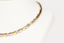 14 karaat Bicolor Gouden Fantasie Collier - 45 cm