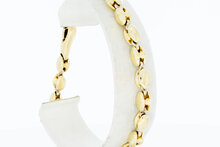 18 Karaat geel gouden Koffieboon armband - 21 cm