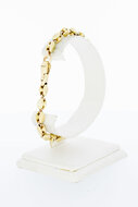 18 Karaat geel gouden Koffieboon armband - 21 cm