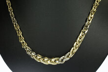 14 Karaat bicolor gouden Vossenstaart ketting - 47,5 cm