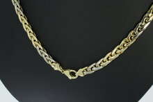 14 Karaat bicolor gouden Vossenstaart ketting - 47,5 cm