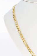 14 karaat gouden Figaro ketting - 62 cm