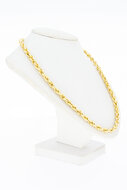 Gevlochten 18 Karaat gouden Koord ketting- 76,5 cm