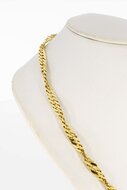 14 Karaat gouden getwiste geslepen Gourmet Collier-40 cm